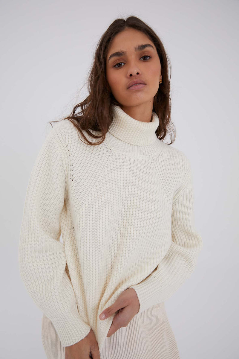 Pull Cygne Maille Blanc