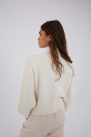 Pull Cygne Maille Blanc