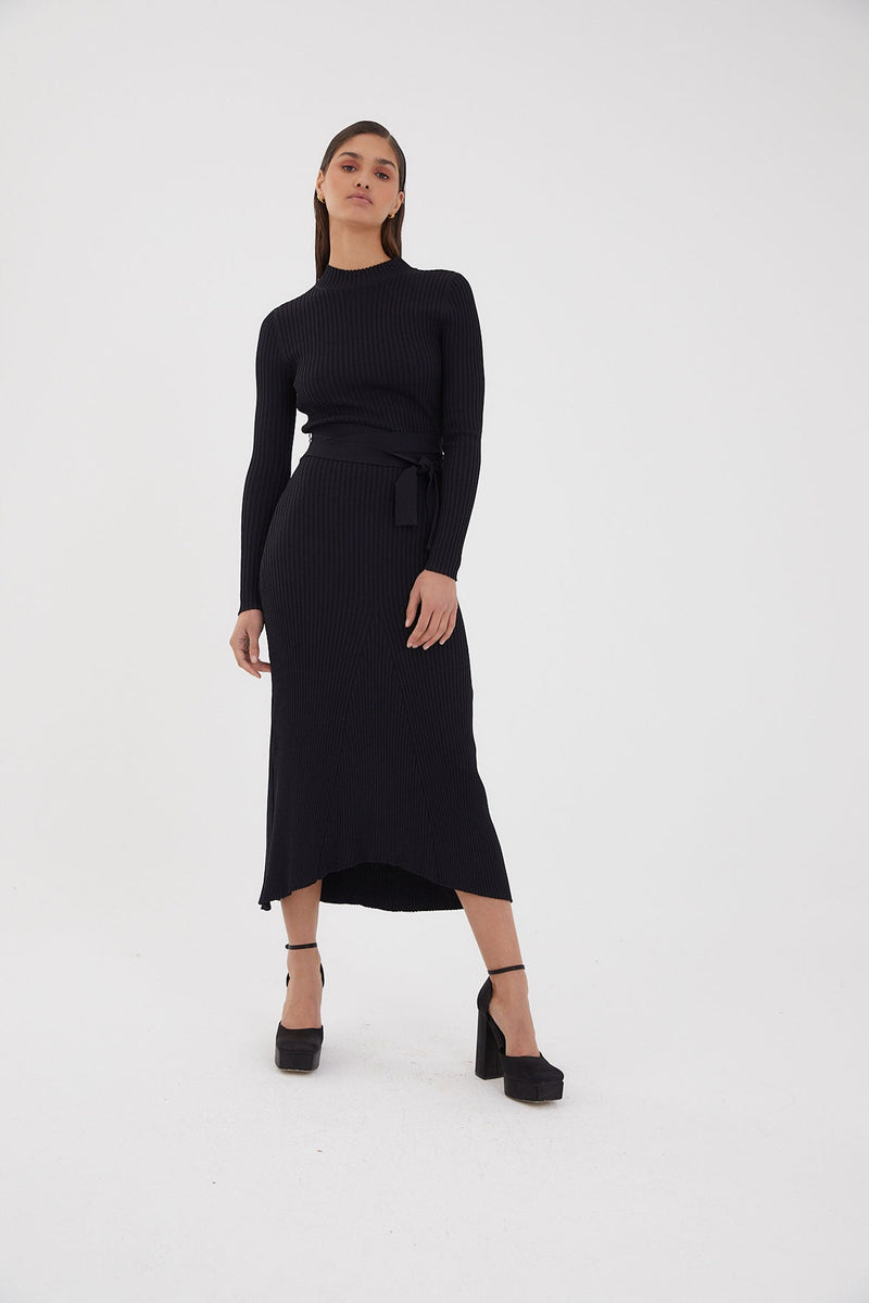 Robe Sofia Maille Noir