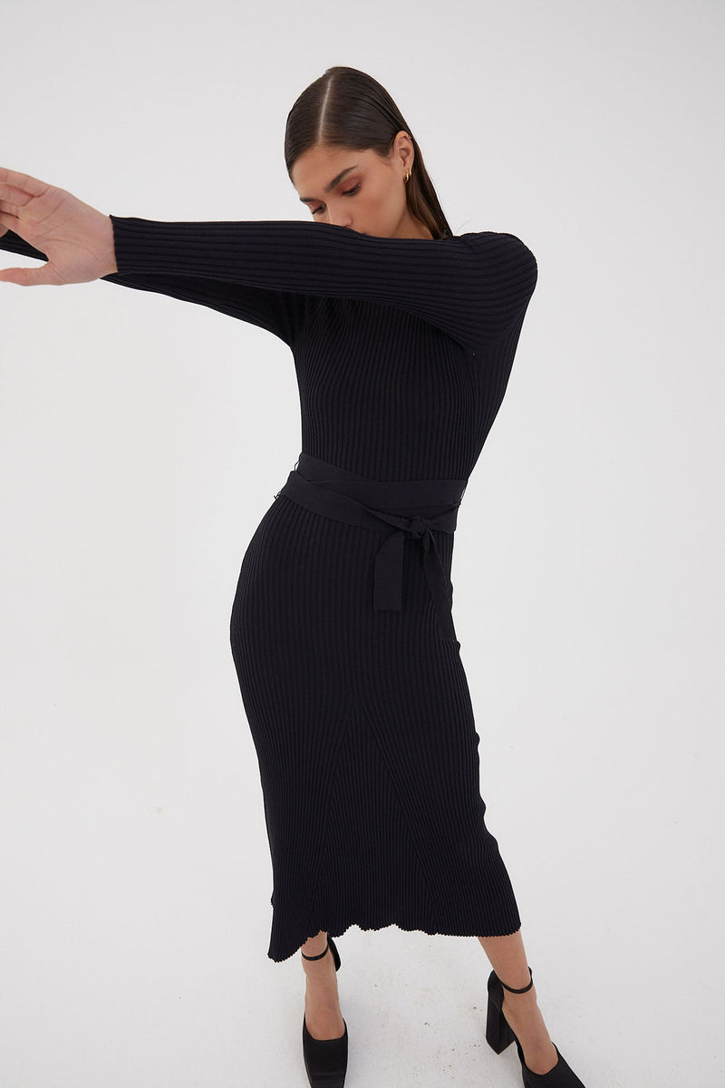 Robe Sofia Maille Noir