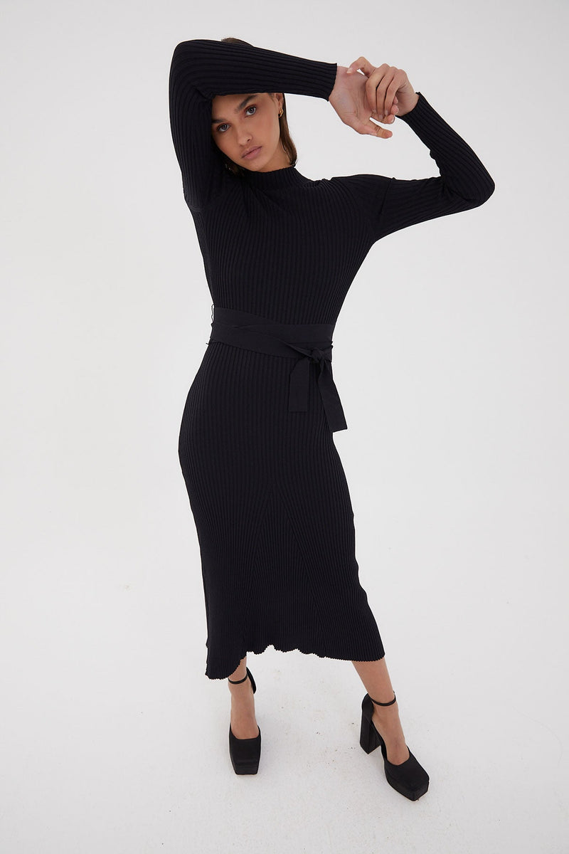 Robe Sofia Maille Noir