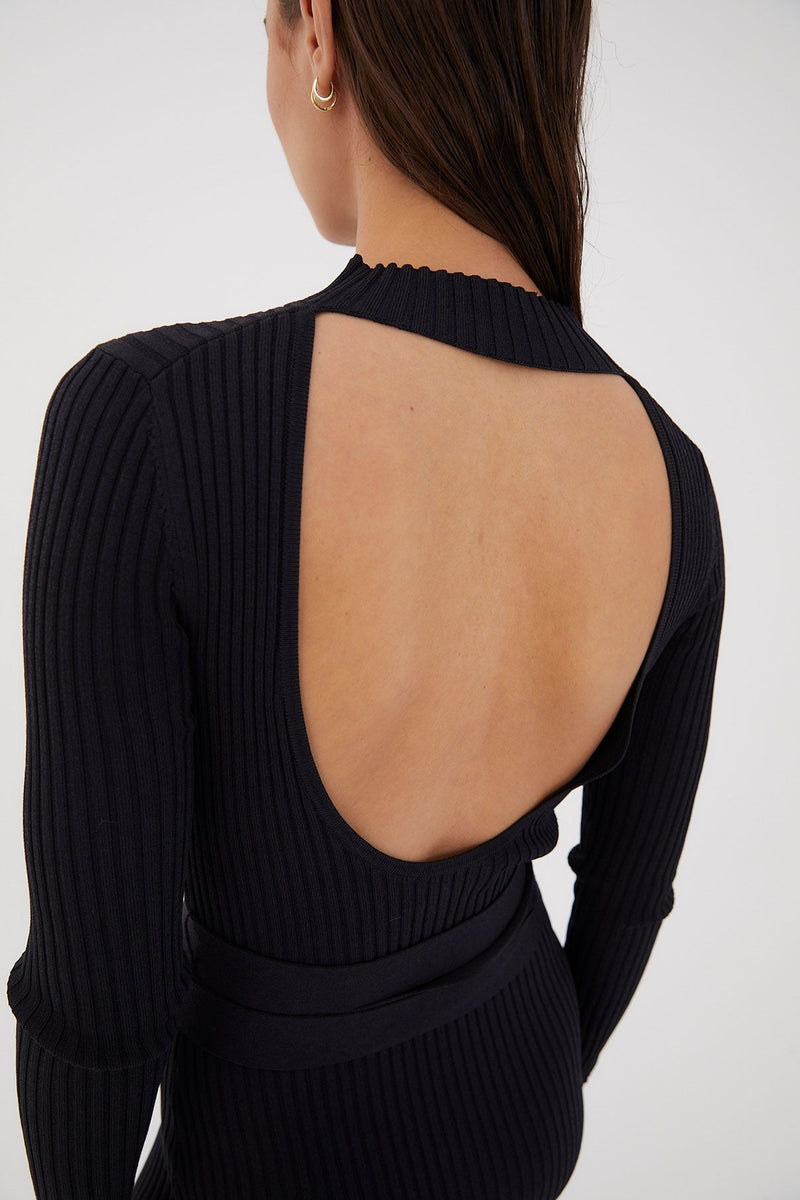 Robe Sofia Maille Noir