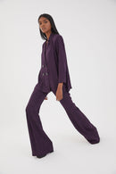 Pantalon Icon Jacquard Fleur Rétro Violet