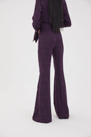 Pantalon Icon Jacquard Fleur Rétro Violet