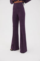 Pantalon Icon Jacquard Fleur Rétro Violet