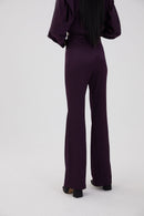 Pantalon Eighties Satin Aubergine