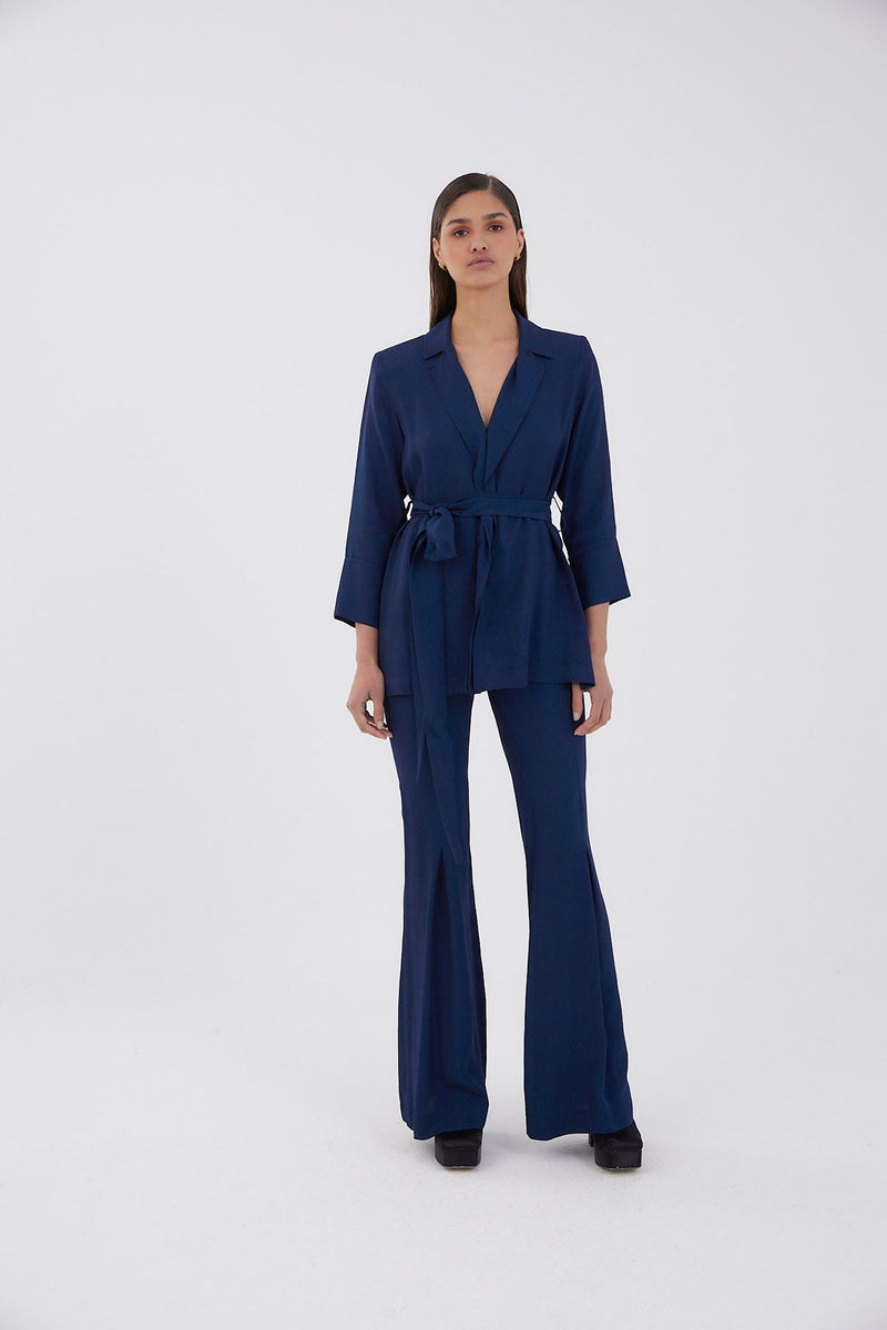 Pantalon Icon Jacquard Zigzag Marine