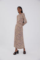 Robe Beky Fleuri Iris Beige