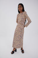 Robe Beky Fleuri Iris Beige