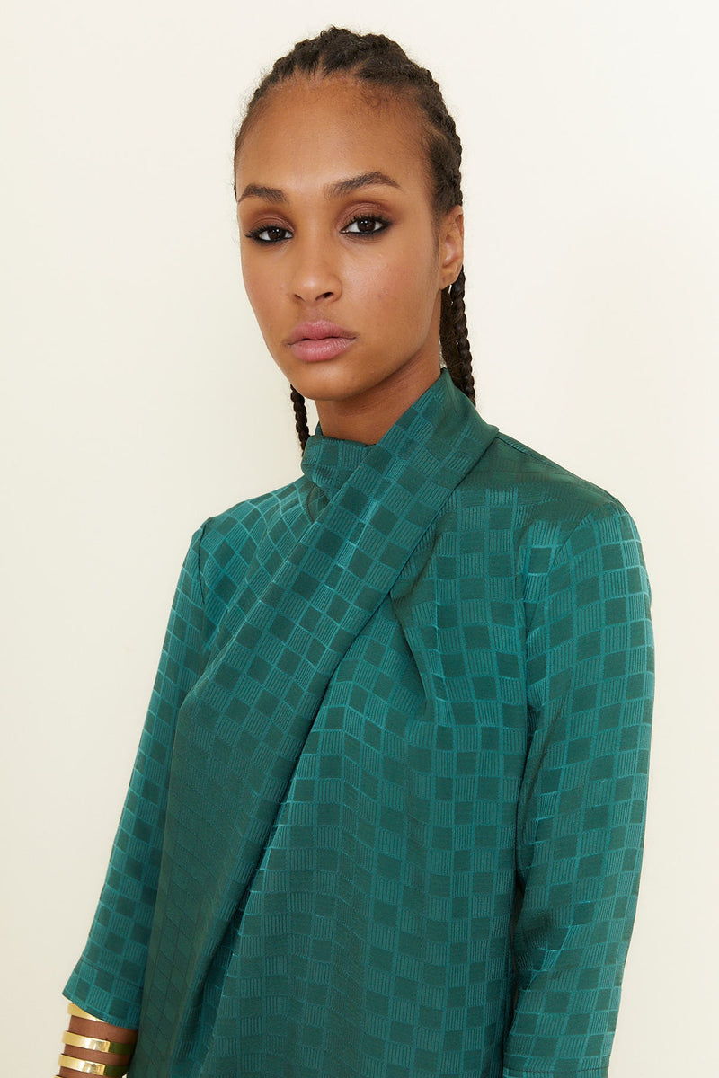 Tunique Clotilde Carreaux Vert