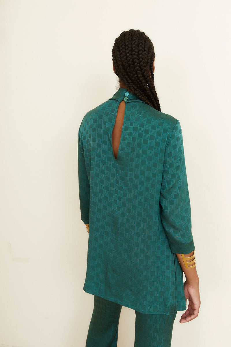 Tunique Clotilde Carreaux Vert