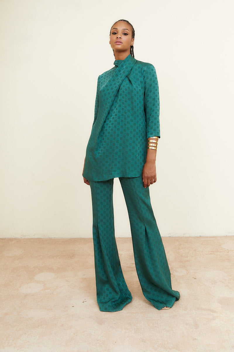 Tunique Clotilde Carreaux Vert