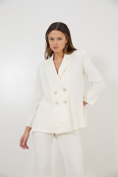 Veste Icon Froissé Écru