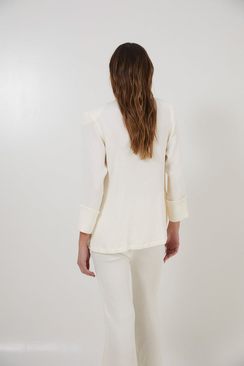 Veste Icon Froissé Écru