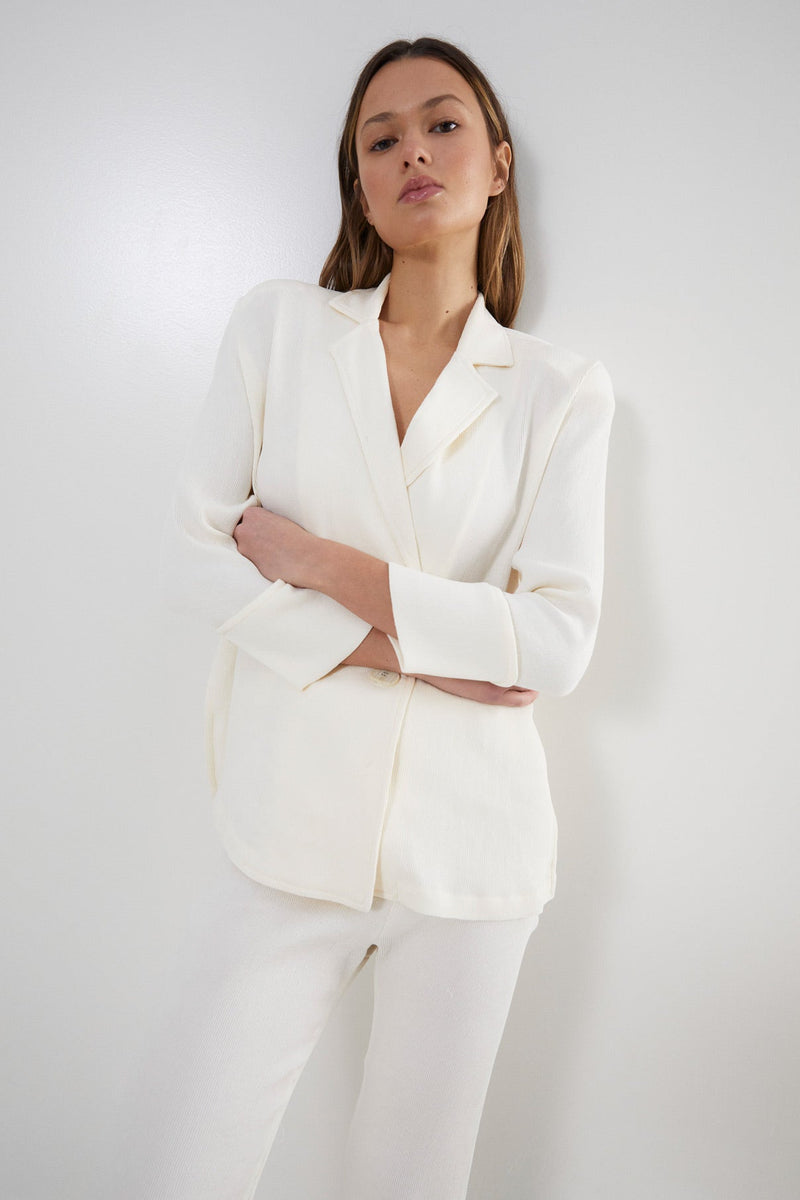 Veste Icon Froissé Écru