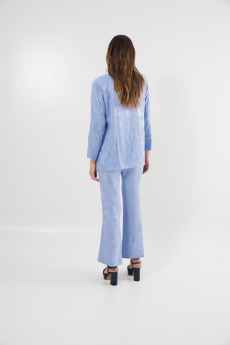 Pantalon Sixties Jacquard Rétro Indigo
