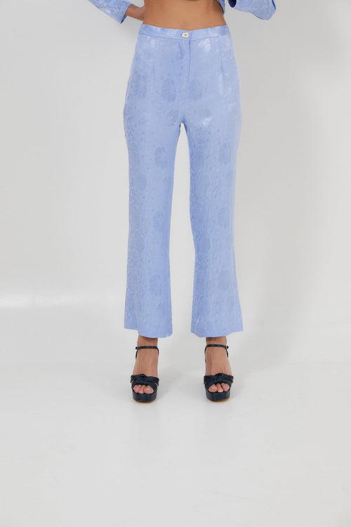 Pantalon Sixties Jacquard Rétro Indigo
