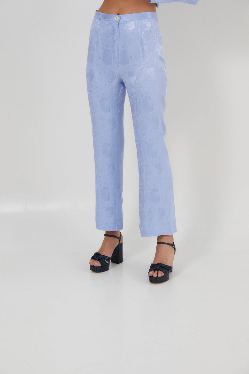 Pantalon Sixties Jacquard Rétro Indigo