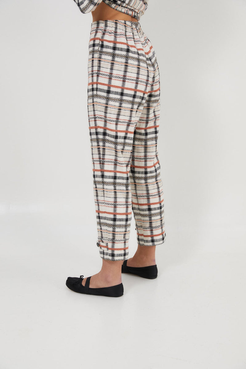 Pantalon Aris Carreaux Camel
