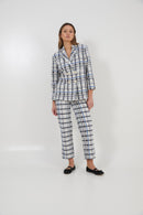 Pantalon Bruno Carreaux Bleu