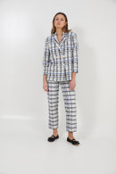 Pantalon Bruno Carreaux Bleu