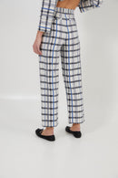 Pantalon Bruno Carreaux Bleu