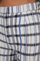 Pantalon Bruno Carreaux Bleu