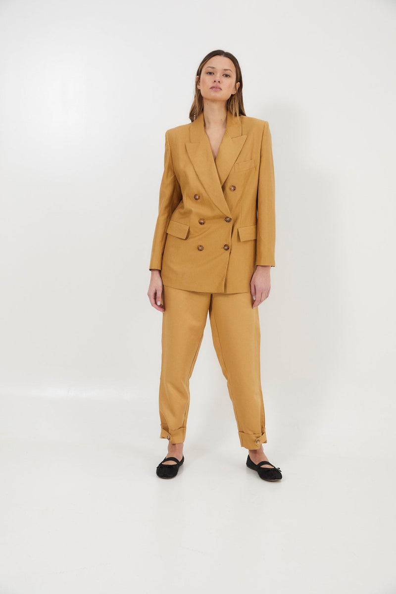 Pantalon Aris Lin Ocre