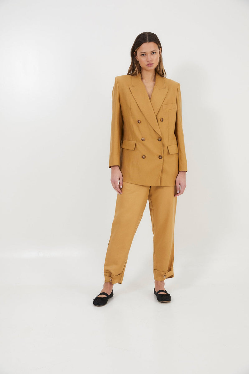 Pantalon Aris Lin Ocre