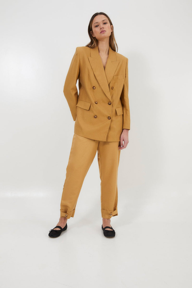 Pantalon Aris Lin Ocre