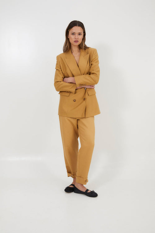 Pantalon Aris Lin Ocre