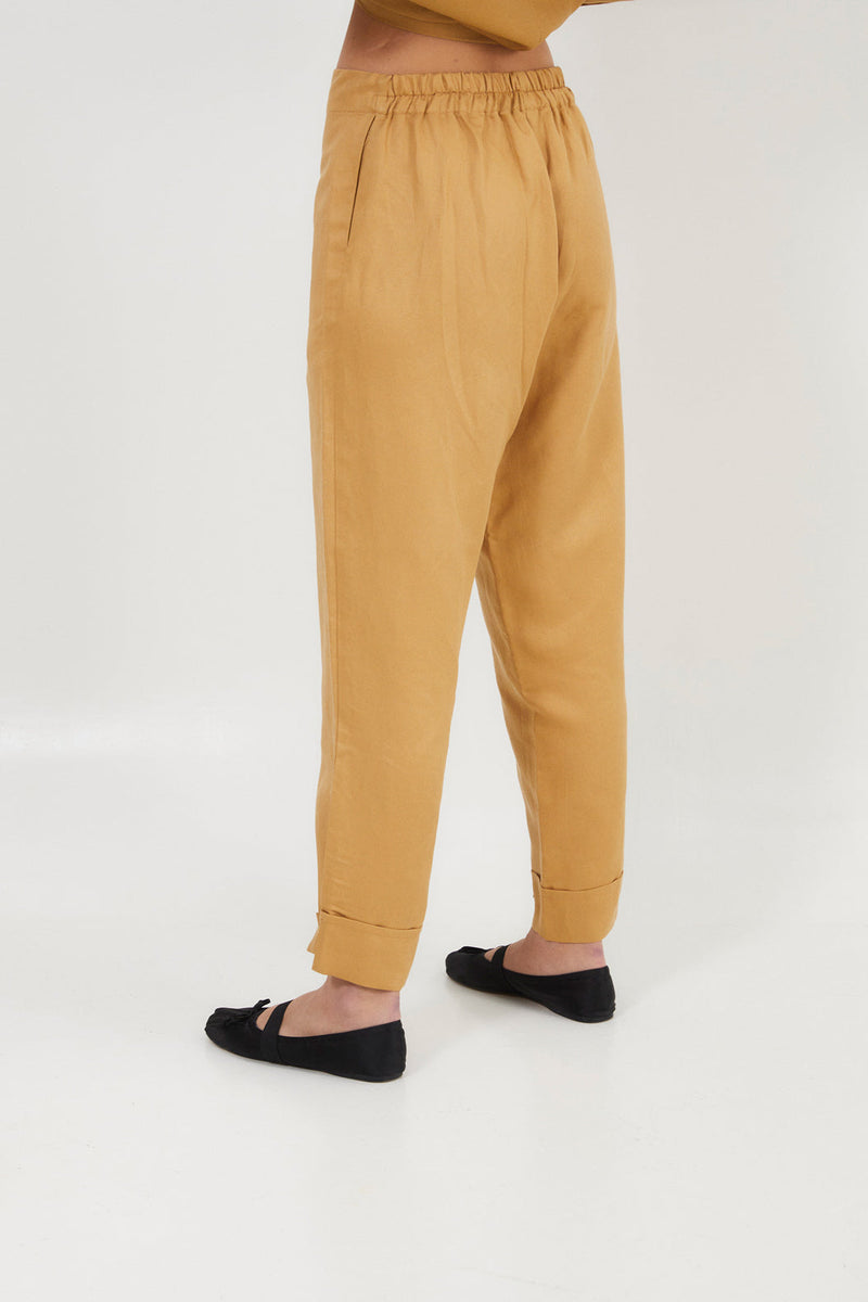Pantalon Aris Lin Ocre