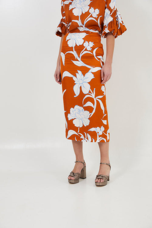 Jupe Droit Palermo Caramel