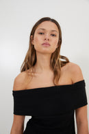 Top Gilda Maille Brillant Noir