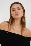 Top Gilda Maille Brillant Noir