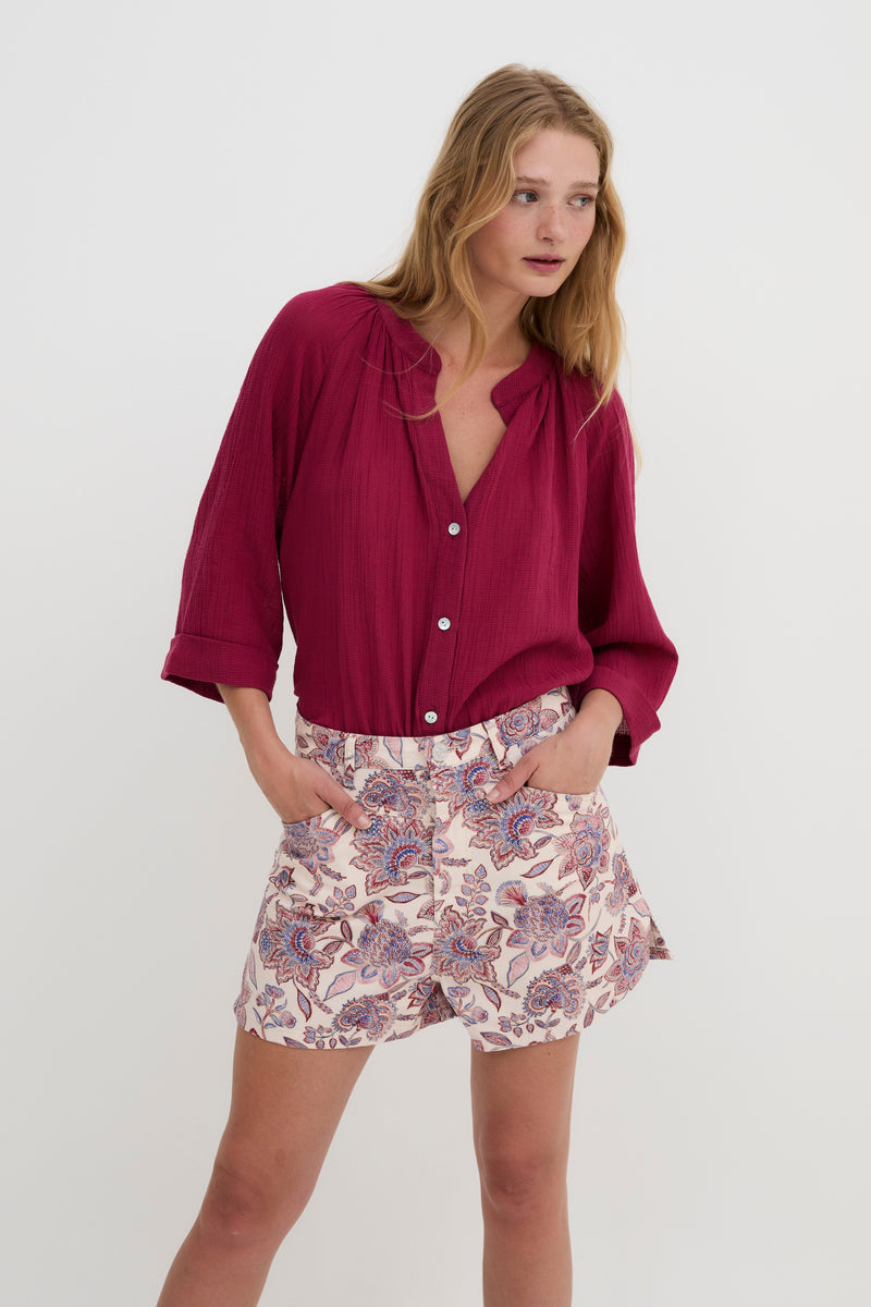 Blouse Molli Froissé Cerise