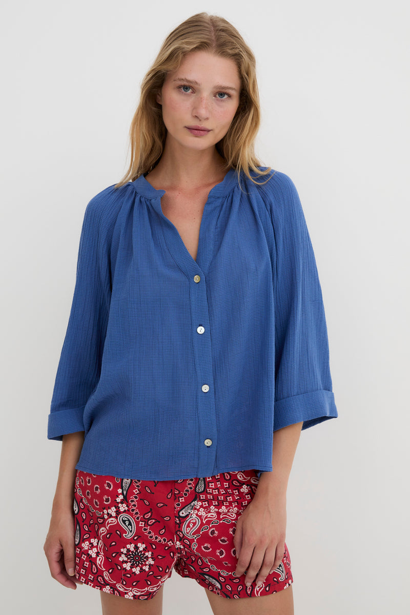 Blouse Molli Froissé Bleu