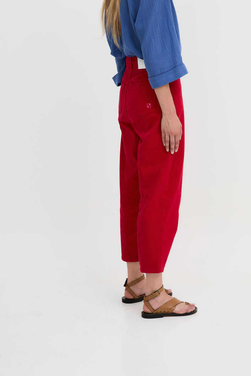 Jean Malibu Sergé Rouge