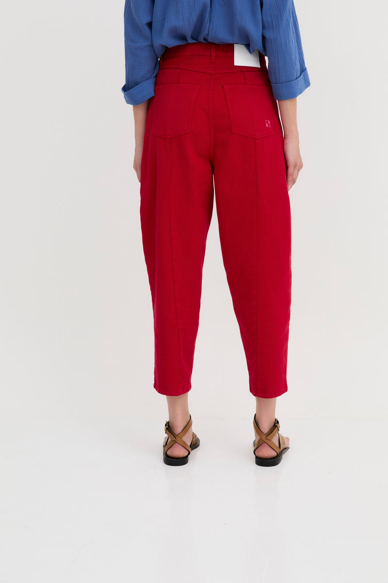 Jean Malibu Sergé Rouge