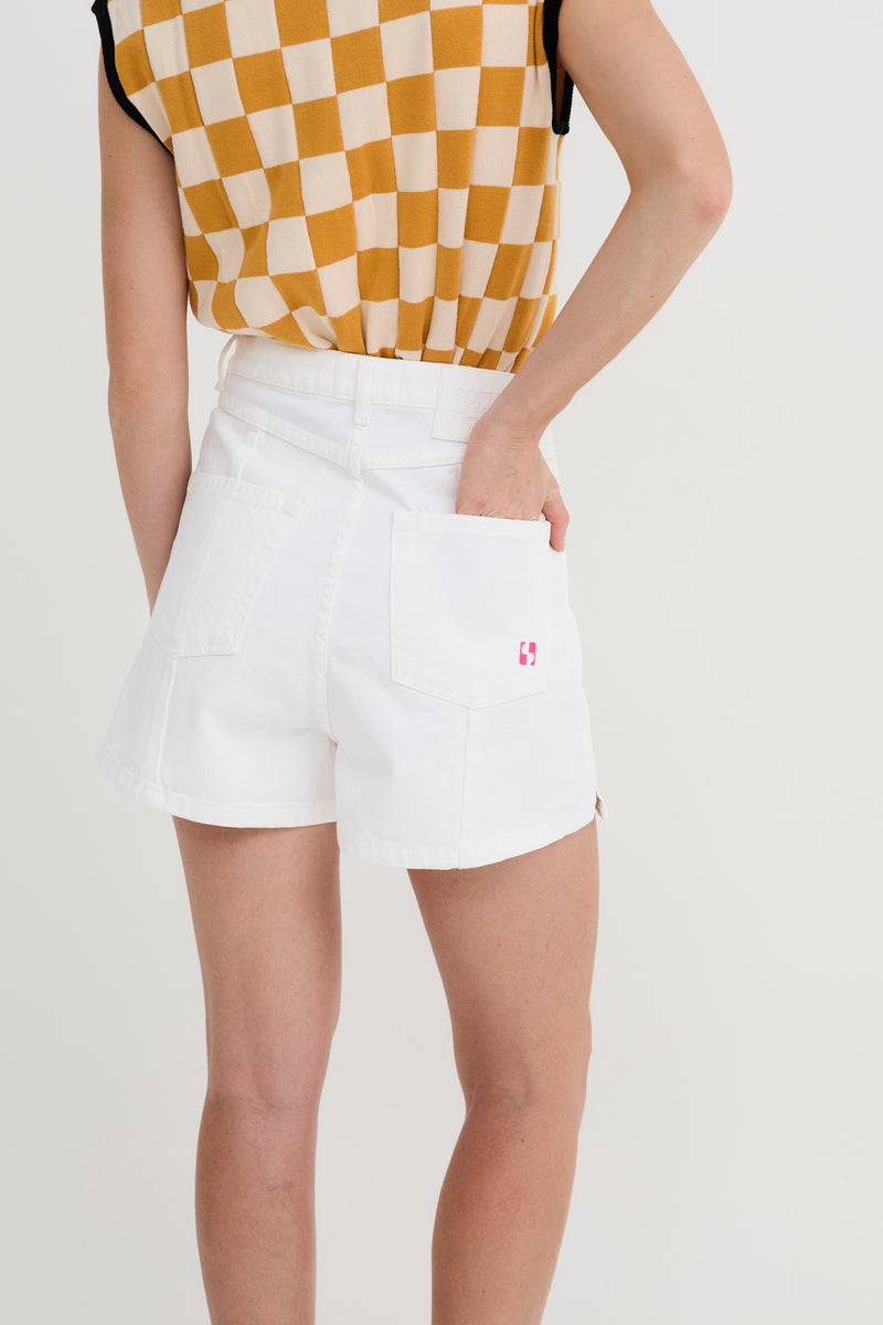 Short Lucia Sergé Écru