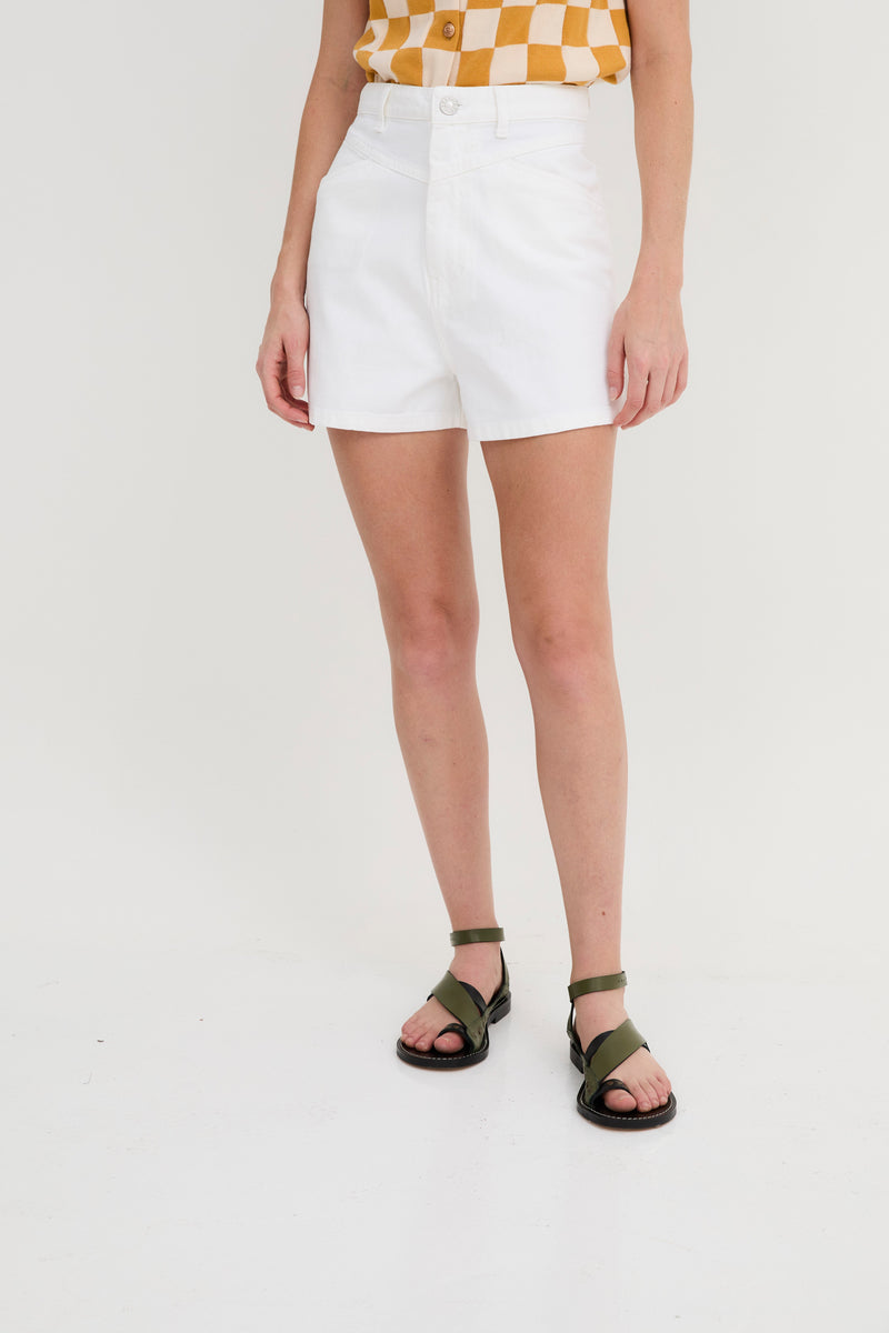 Short Lucia Sergé Écru