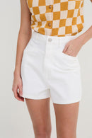 Short Lucia Sergé Écru