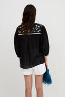 Blouse Mumbai Popeline Noir