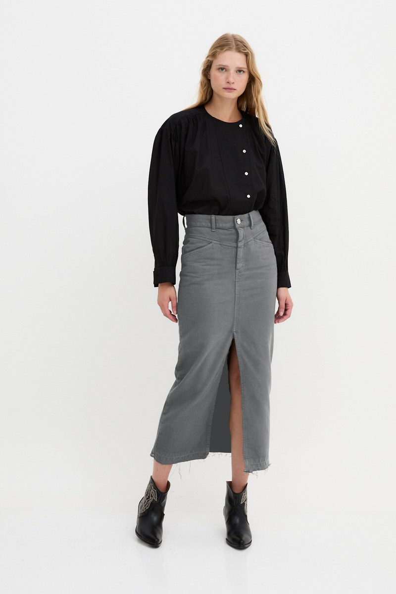 Jupe Denim Sergé Gris