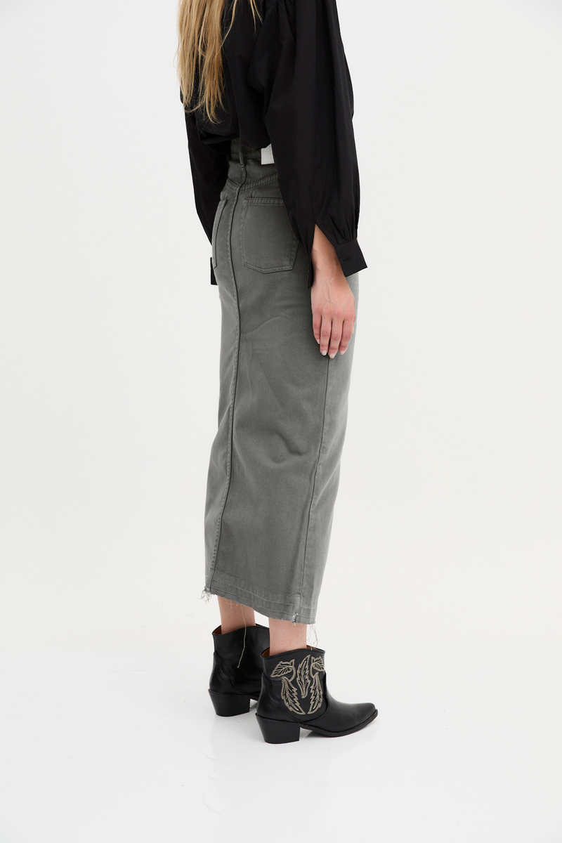 Jupe Denim Sergé Gris