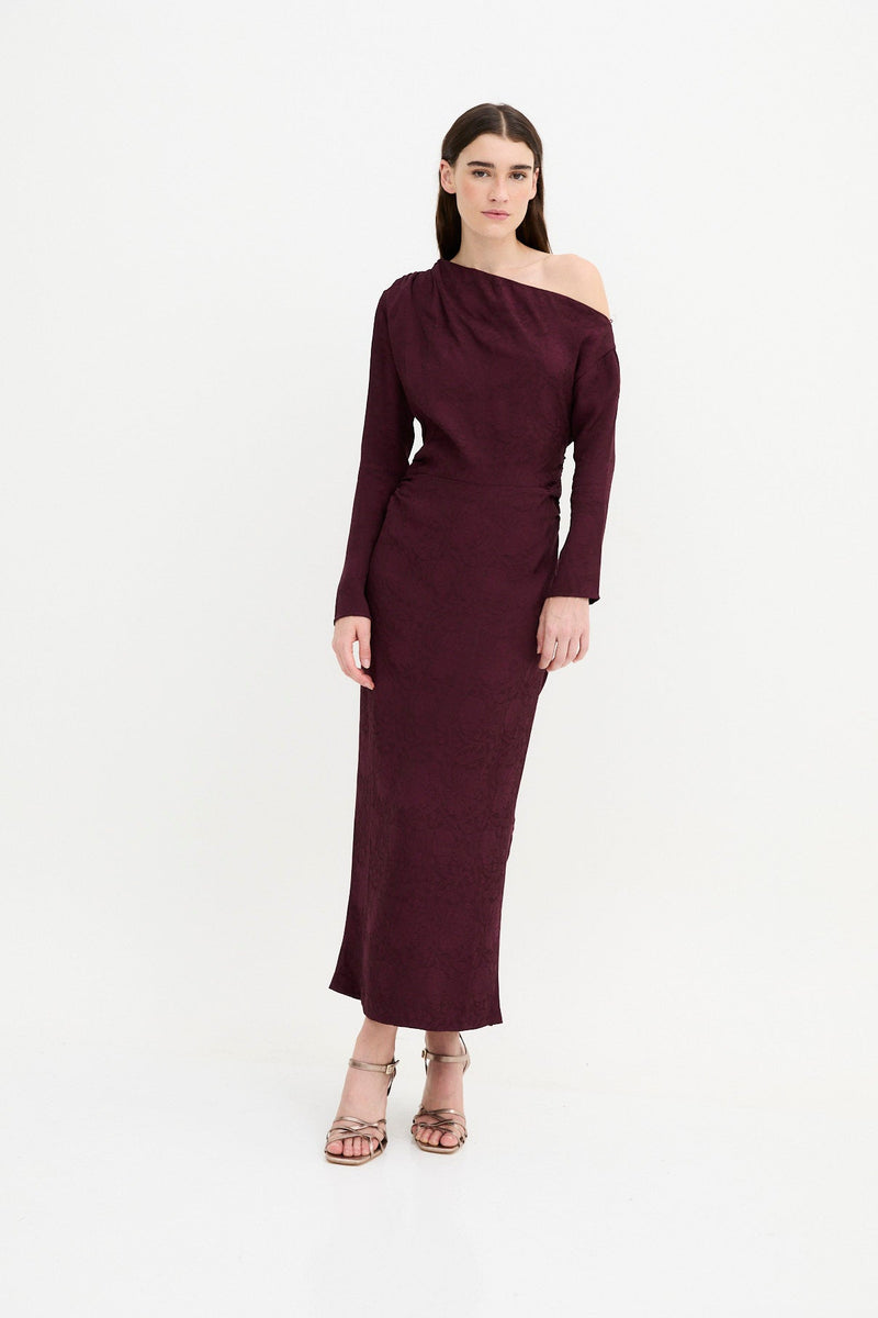 Robe Francina Rétro Bordeaux