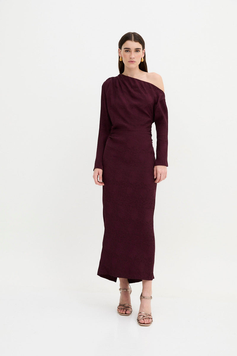 Robe Francina Rétro Bordeaux