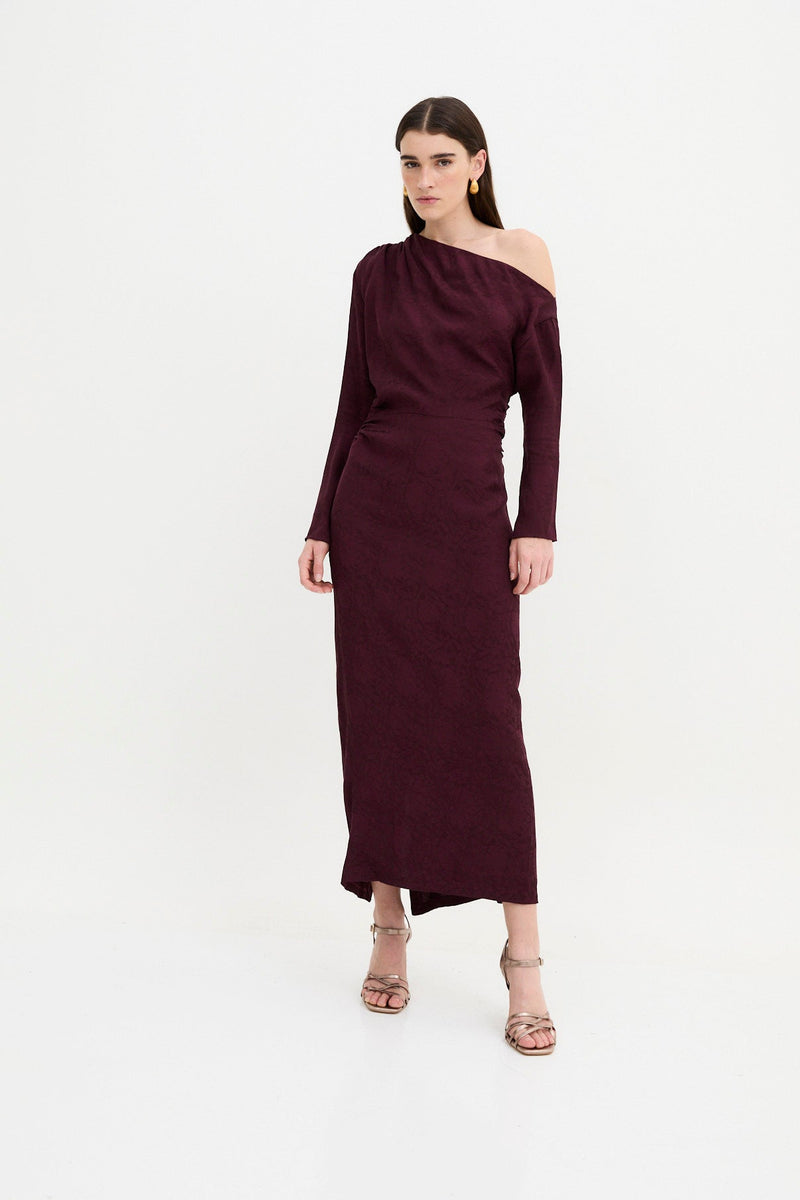 Robe Francina Rétro Bordeaux