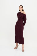 Robe Francina Rétro Bordeaux