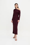 Robe Francina Rétro Bordeaux